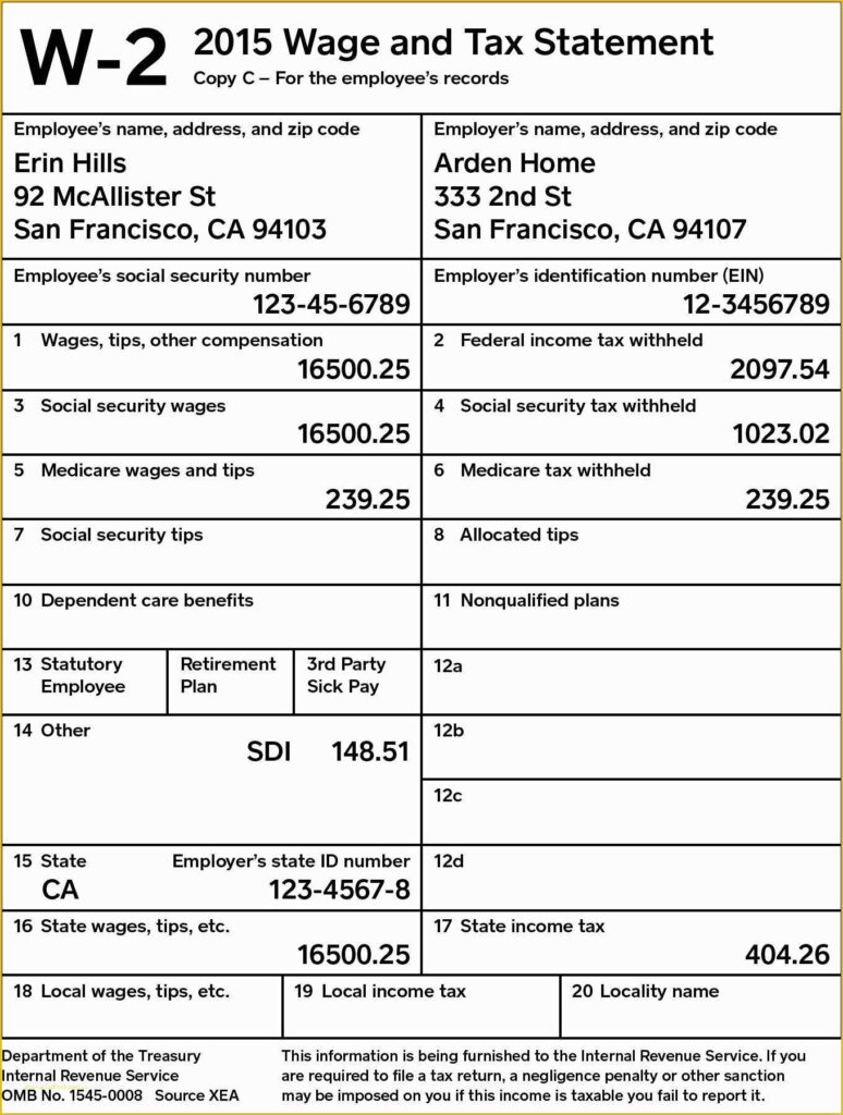 Free 2016 W2 Template Of 6 Adp Payroll Check Stub 