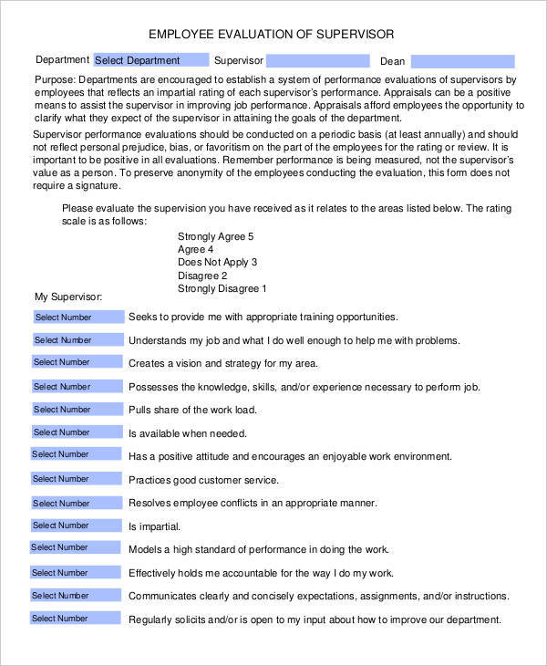 FREE 22 Employee Evaluation Form Examples Samples In PDF MS Word