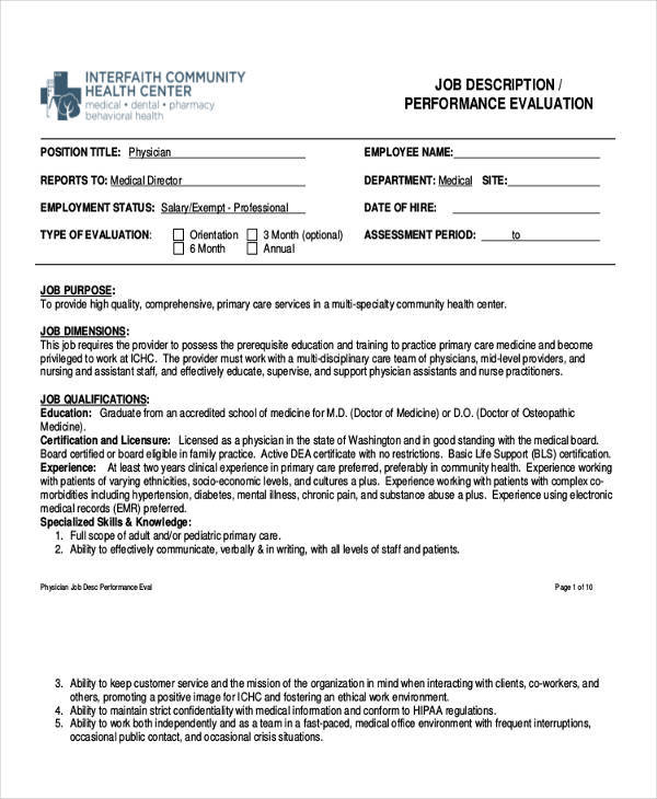 FREE 22 Employee Evaluation Form Examples Samples In PDF MS Word