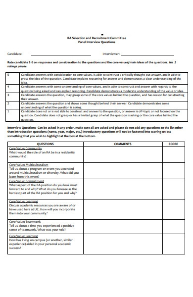 FREE 25 Interview Evaluation Forms In PDF MS Word