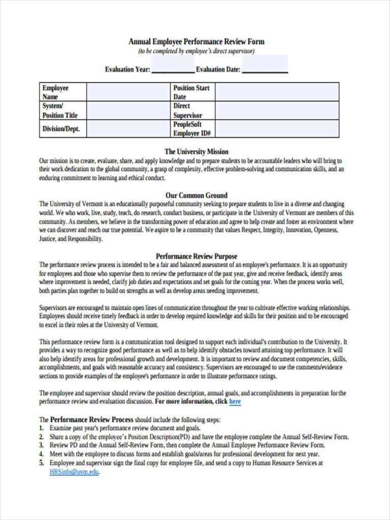 FREE 27 Performance Review Forms In PDF