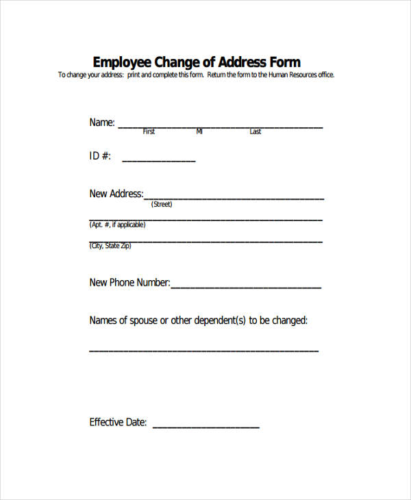 FREE 32 Change Forms In PDF MS Word Excel