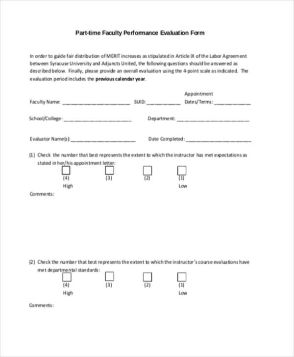 FREE 36 Printable Employee Evaluation Forms In PDF MS Word Excel