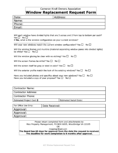 FREE 6 Replacement Request Forms In PDF MS Word