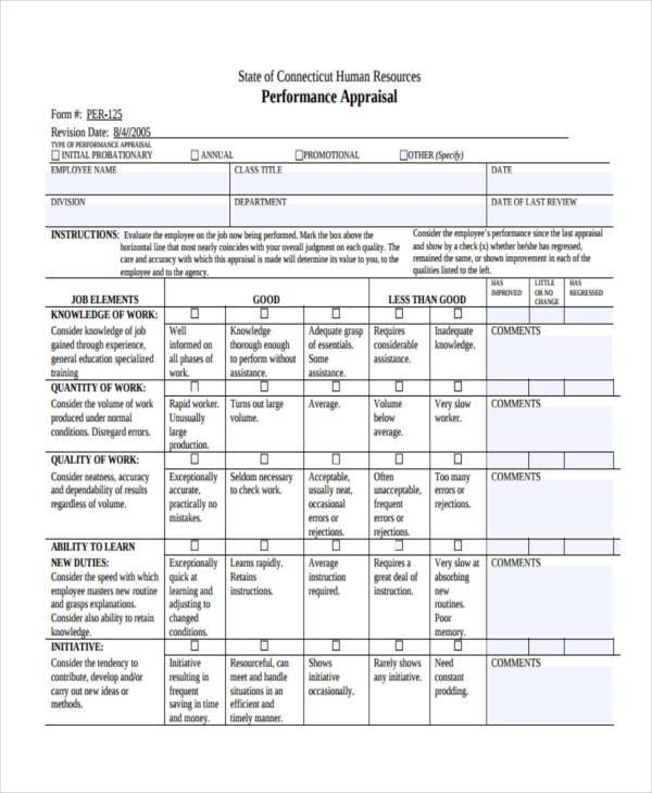 FREE 9 HR Evaluation Form Samples In PDF MS Word