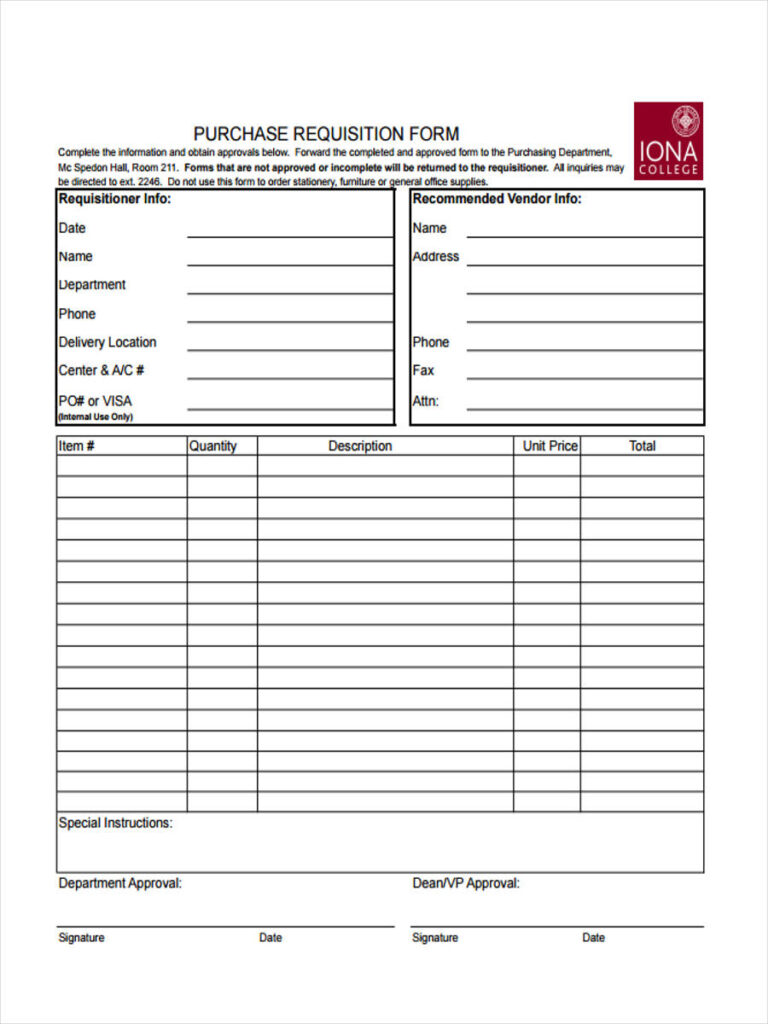 FREE 9 Stationery Requisition Forms In PDF Ms Word