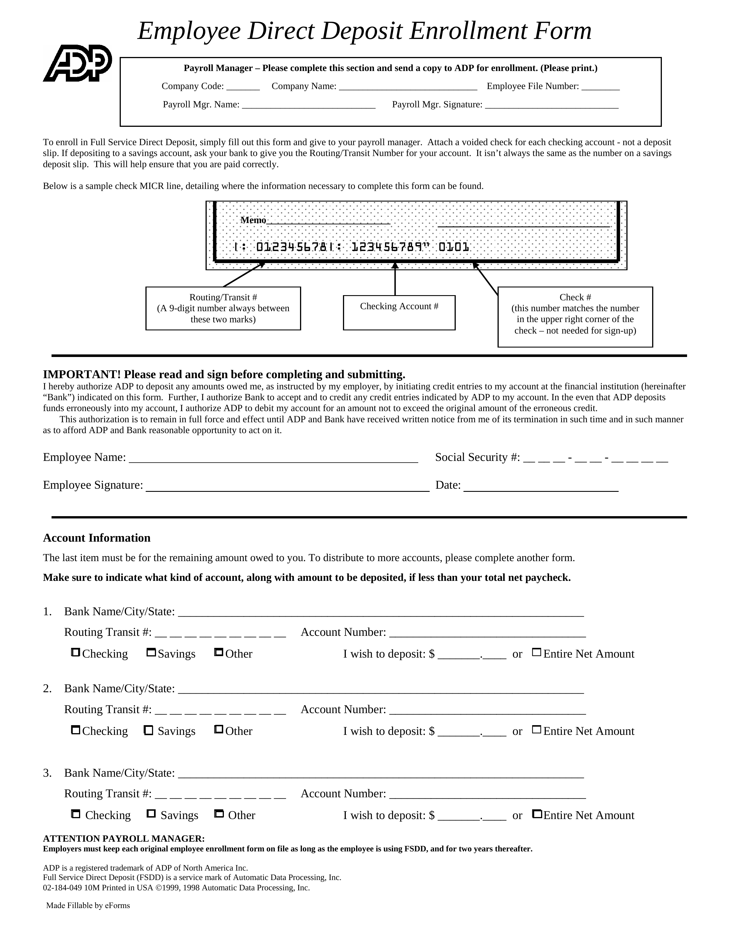 Adp New Employee Information Forms 2023 Employeeform