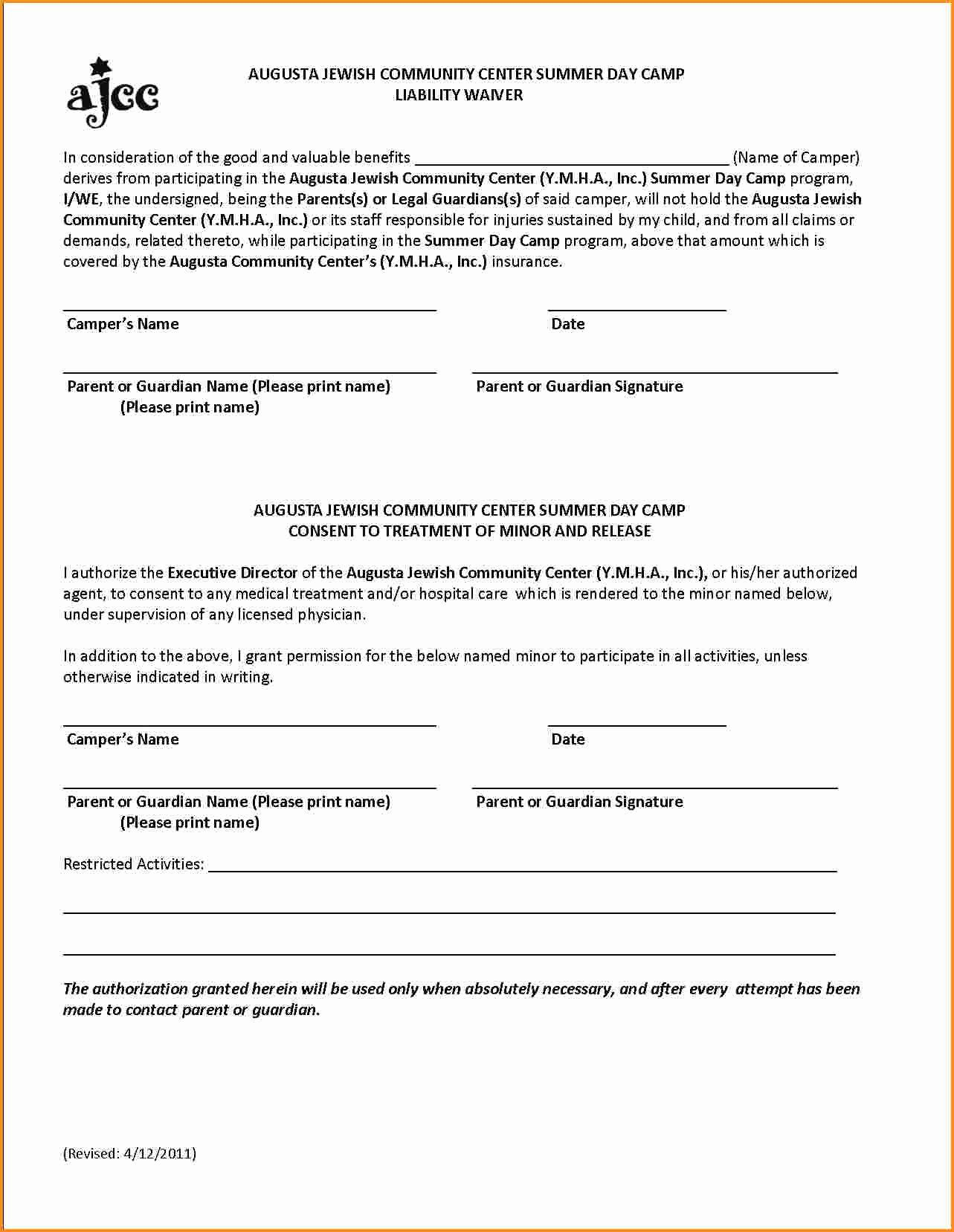 General Liability Waiver Form Template Lovely 28 Of Product Liability 