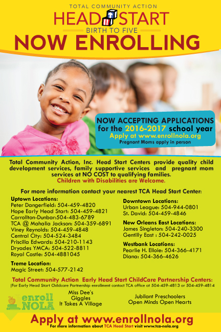 Head Start Program Now Enrolling Total Community Action