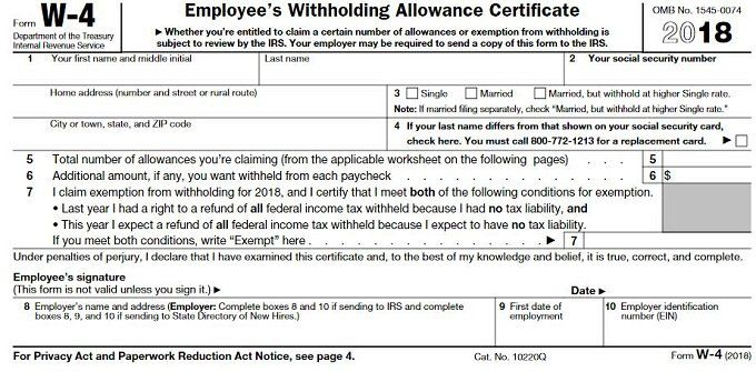 How To Fill Out Form W 4