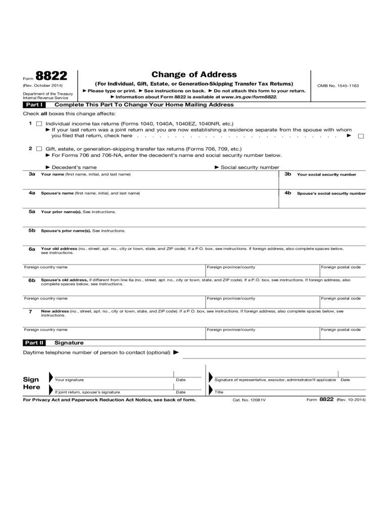 IRS Change Of Address Form 5 Free Templates In PDF Word Excel Download