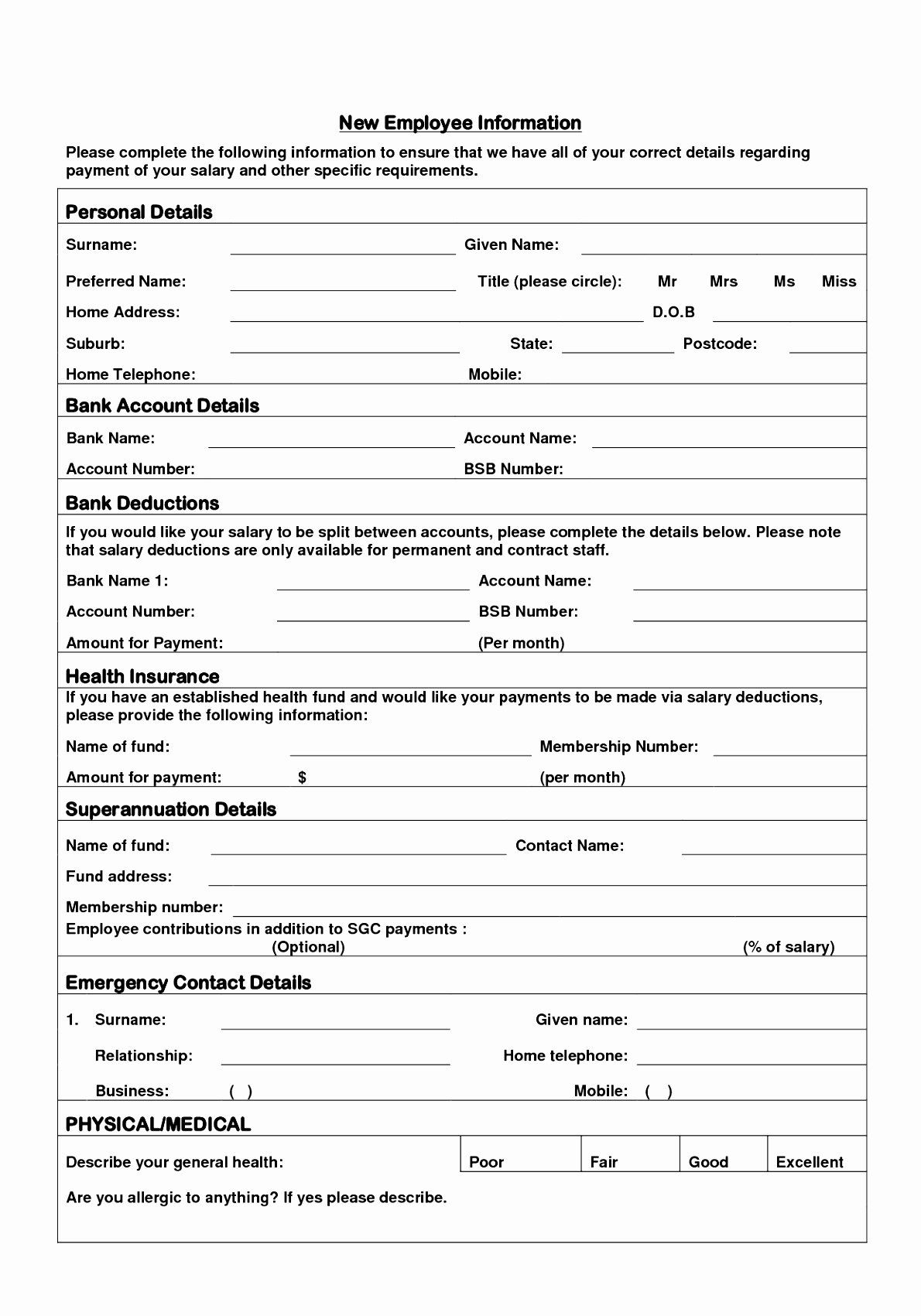 Forms Needed For New Employee 2023 Employeeform