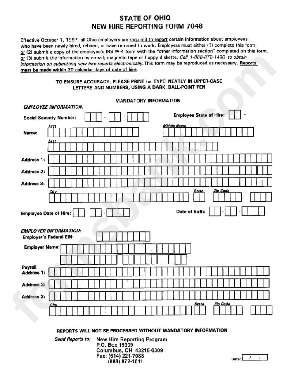 Employee New Hire Forms In Ohio 2023 Employeeform