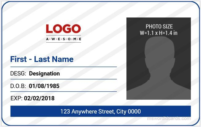 Office ID Cards DOWNLOAD At Http mswordidcards 5 best office id 