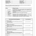 One Page Employee Evaluation Form Awesome Monthly Performance Review