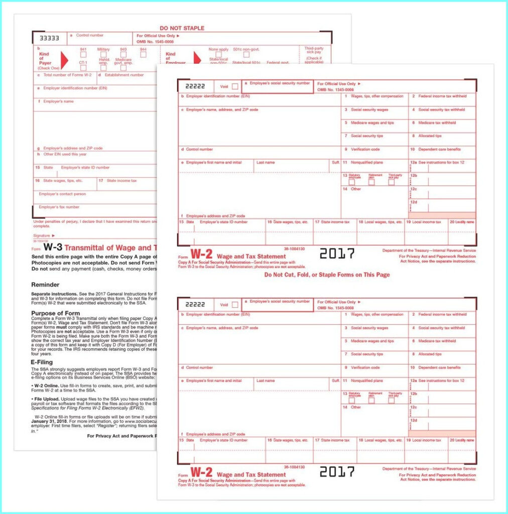 Quickbooks Compatible W 2 Forms Staples Universal Network