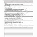 Restaurant Employee Evaluation Form New Waiter Evaluation Form