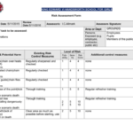 Risk Assessment How To Complete The Form