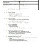 Sample Performance Evaluation Form