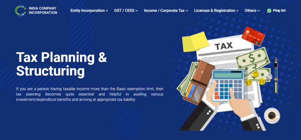 Tax Planning Structuring Services India Company Incorporation