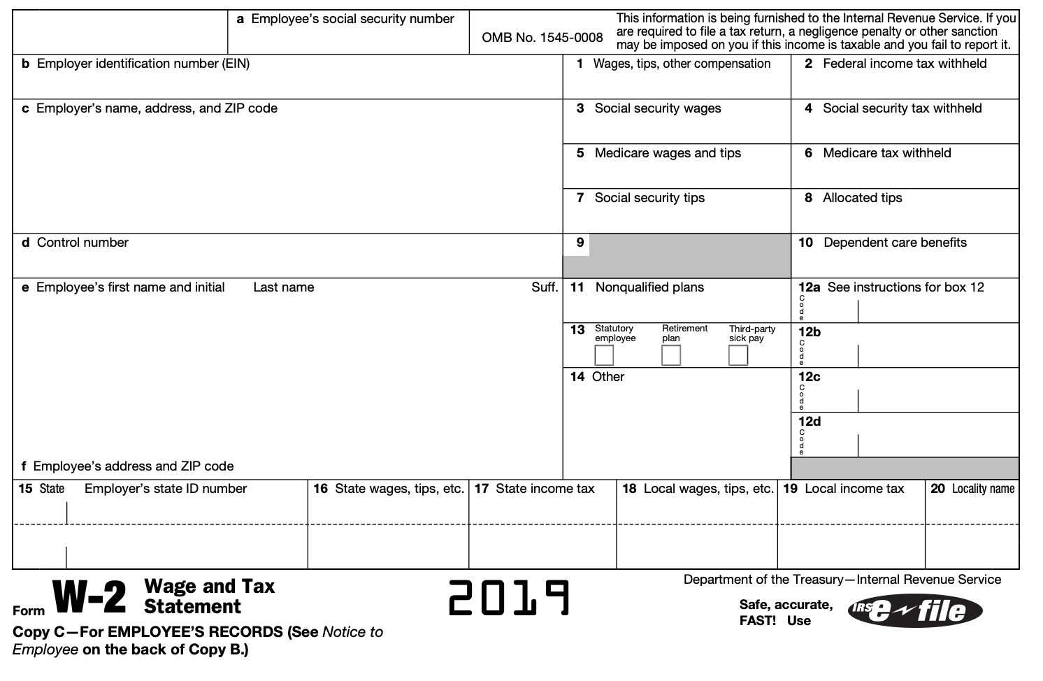 Understanding 2019 W 2 Forms