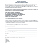 YU Sexual Harassment Employee Complaint Form Fill And Sign Printable