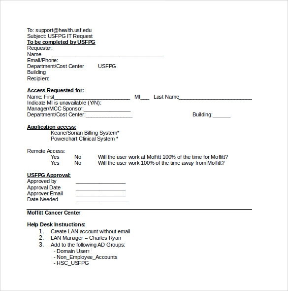 13 Computer Service Request Form Templates To Download Sample Templates