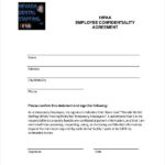 16 Employee Confidentiality Agreement Templates Free Sample Example