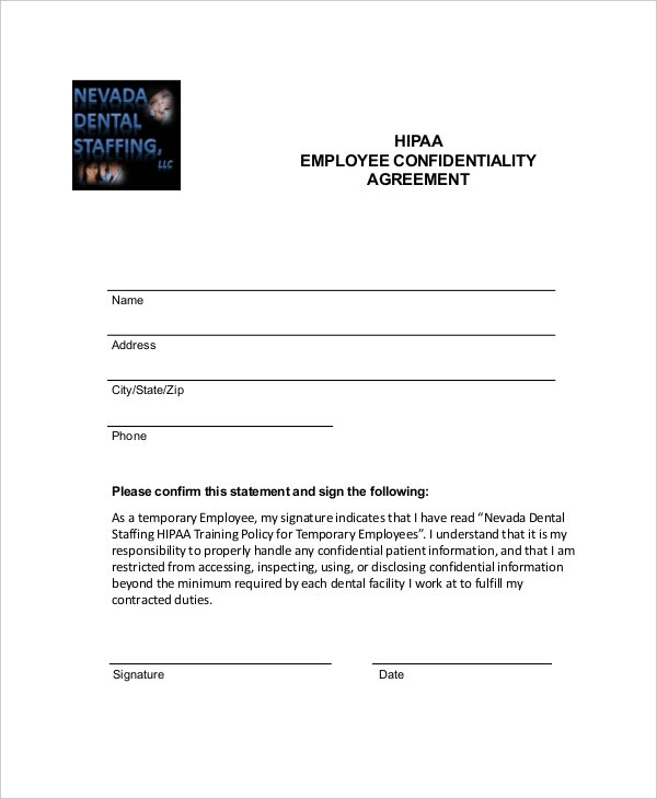 16 Employee Confidentiality Agreement Templates Free Sample Example 