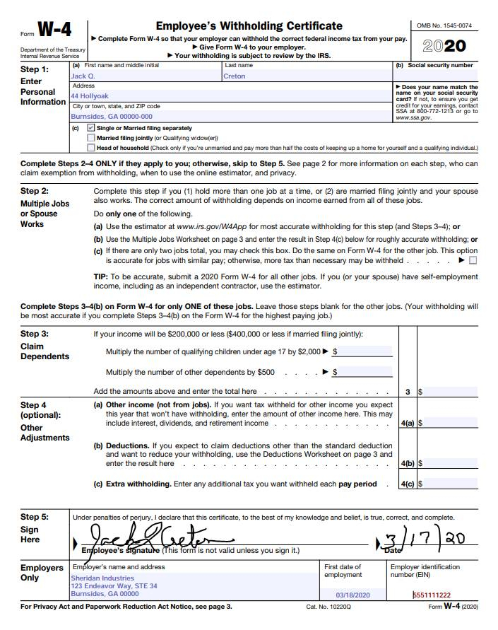 Blog Understanding Form W 4 Michael Lodge The Business Advisor