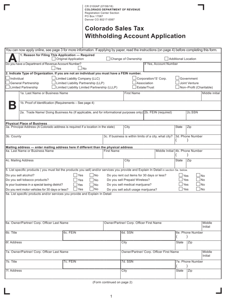 Colorado Withholding Form 2022 W4 Form