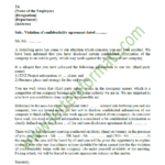 Draft Warning Letter To Employee For Disclosing Confidential Info