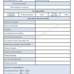 Employee Evaluation Template Word Sample And Example Evaluation