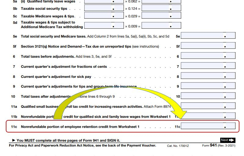 Employee Retention Tax Credit On 941