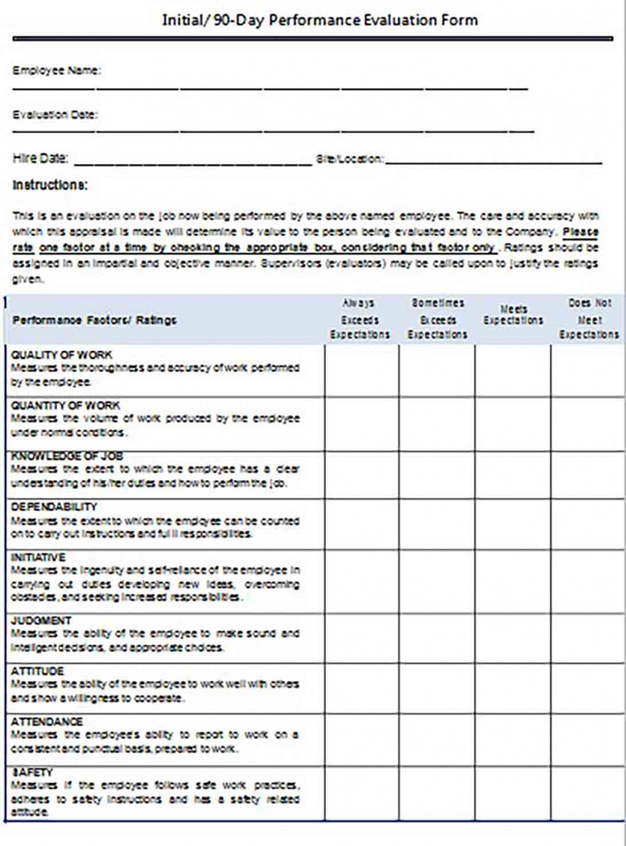 Employee Review Form And How You Get To Use It For Yours And Employees 