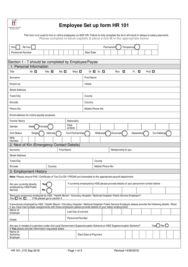 Fill Free Fillable Forms For The Health Service Executive