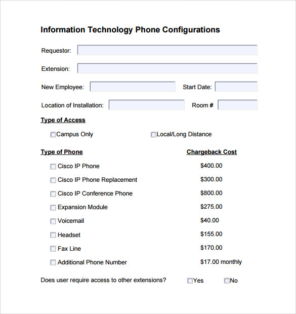 FREE 12 Sample Computer Service Request Forms In PDF MS Word