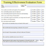 FREE 15 Sample Training Evaluation Forms In PDF