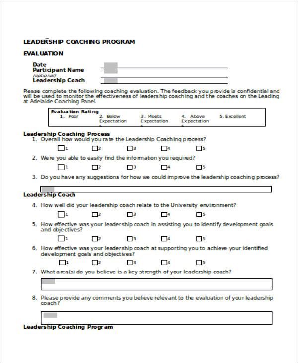 FREE 25 Sample Training Evaluation Forms In PDF MS Word