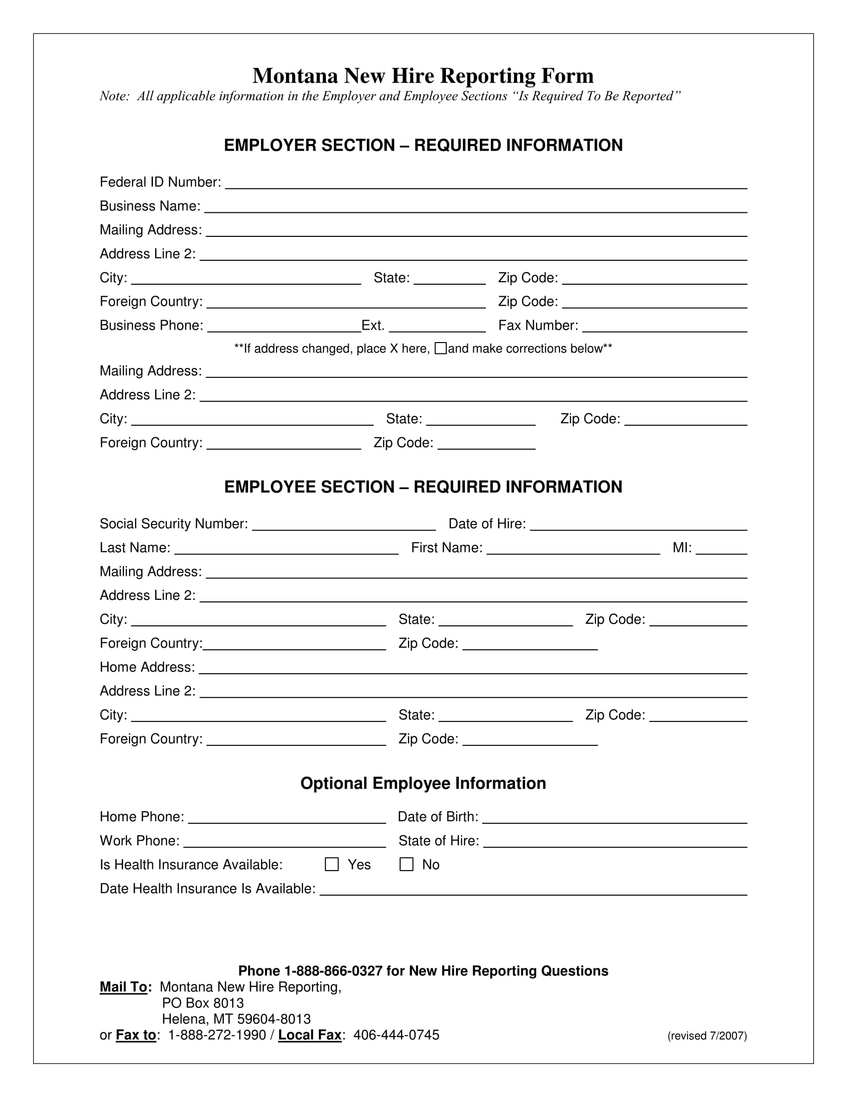 FREE 4 New Hire Forms In Excel MS Word PDF