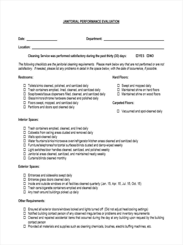 FREE 7 Cleaning Service Forms In PDF MS Word