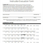 FREE 7 Sample Instructor Evaluation Form Templates In PDF