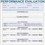 Free Employee Evaluation Forms Printable Inspirational Job Performance