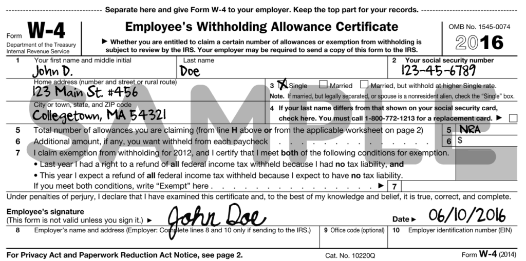 Important Tax Information And Tax Forms Camp USA InterExchange