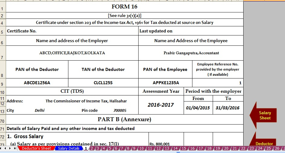 Income Tax Declaration Form For Employee Fy 2022 16 In Excel 2022 