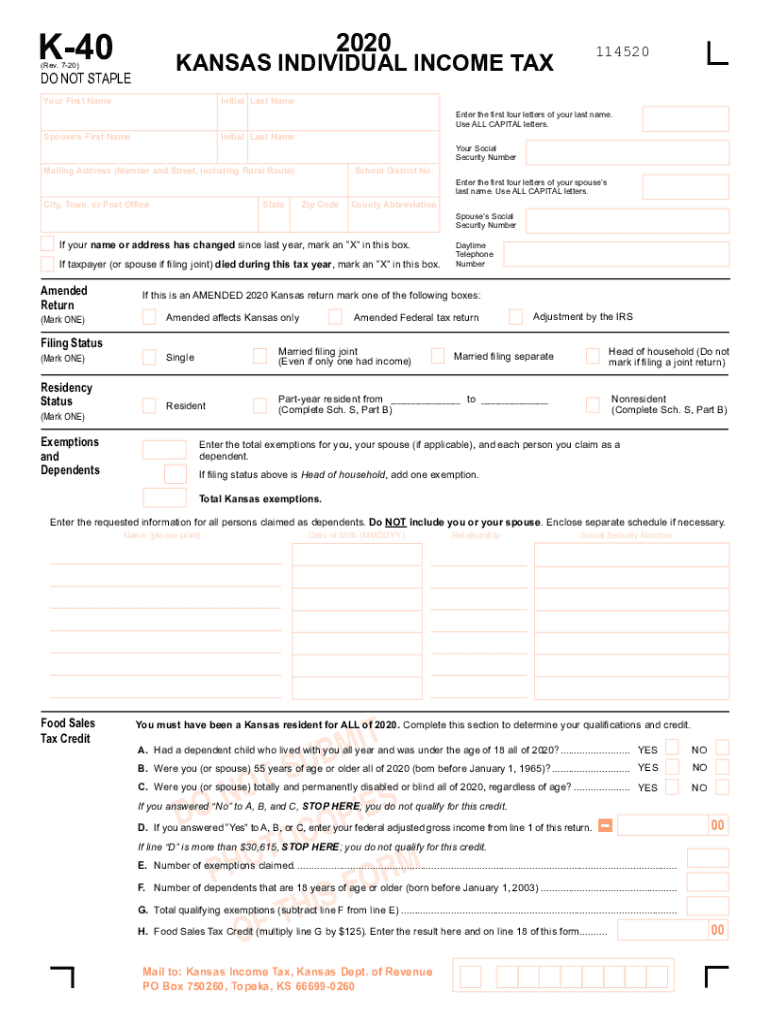 K Kansas Tax Fill Out And Sign Printable PDF Template SignNow