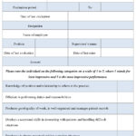 Medical Employee Evaluation Form Editable Forms