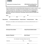 MTSU E Mail Account Request Form Certain Employees Information