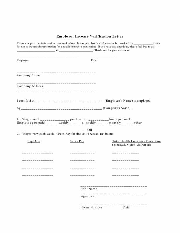 Proof Of Income Letter From Employer Template Business