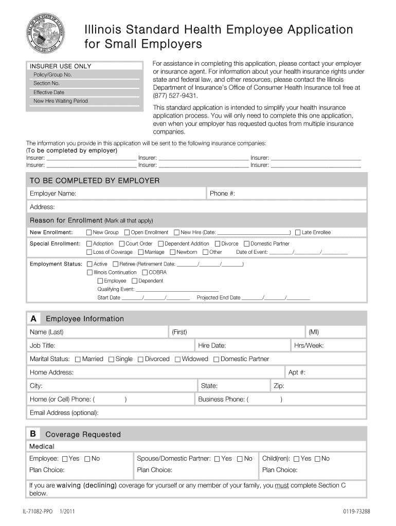 State Of Illinois Application For Employment Fill Online Printable 